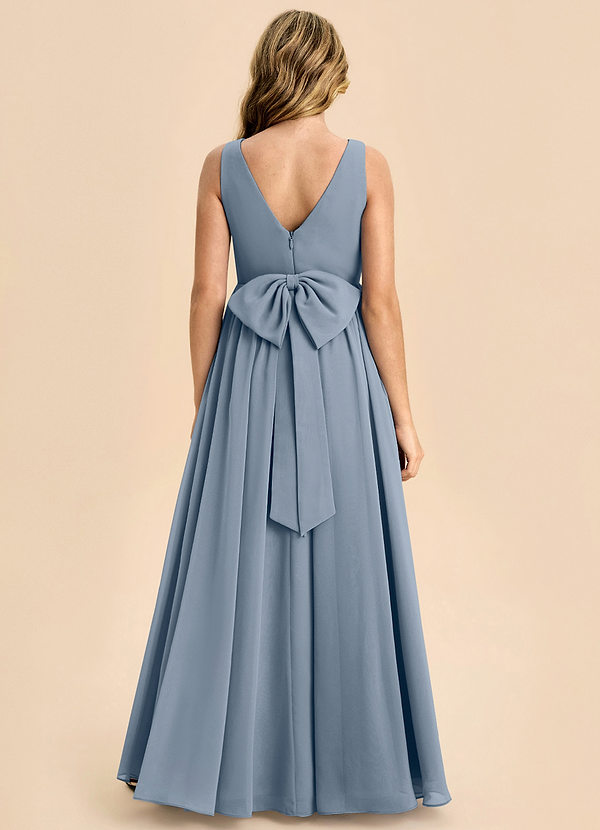 Azazie Hathaway Junior Twilight A-Line Bow Chiffon Dress image1