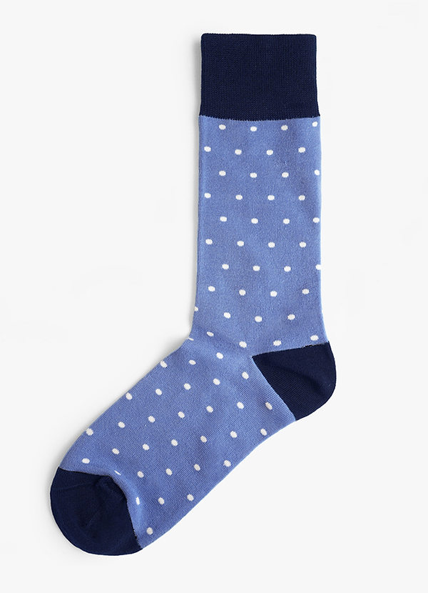 front Calcetines de vestir con lunares en contraste para hombre