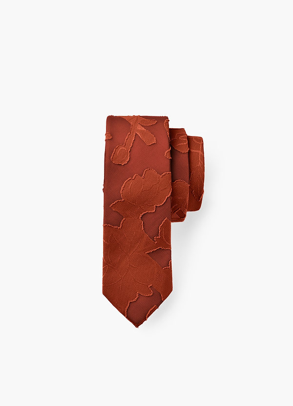 front Floral Burnout Wedding Skinny Tie