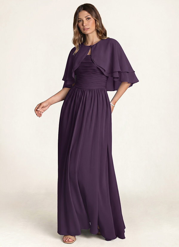 front Azazie Matching Color Chiffon Double Layer Shawl