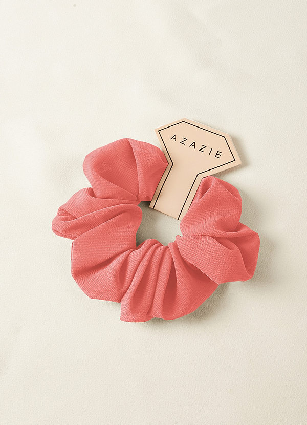 front Set di scrunchie oversize in chiffon per damigelle d'onore in tinta