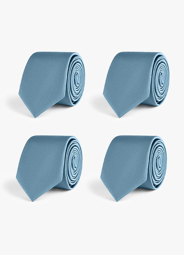 front Set di cravatte slim in raso elasticizzato – 4 pezzi
