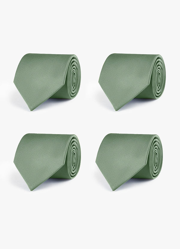 front Stretch Satin Matching Groomsmen Tie Set – 4 Pieces