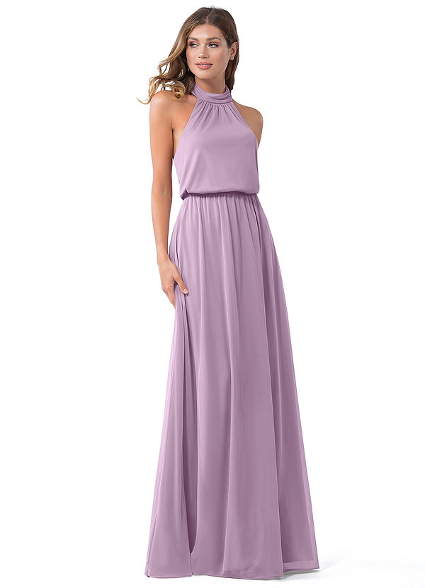 Azazie Landry Bridesmaid Dresses Wisteria A-Line Pleated Mesh Dress image1