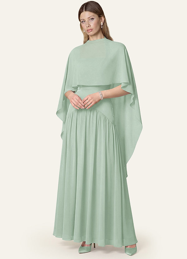 front 아자지 매칭 컬러 쉬폰 멀티웨이 케이프