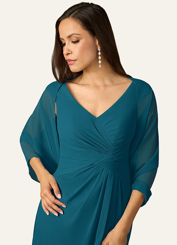 front Azazie Écharpe Sarah En Mousseline De Couleur Assortie