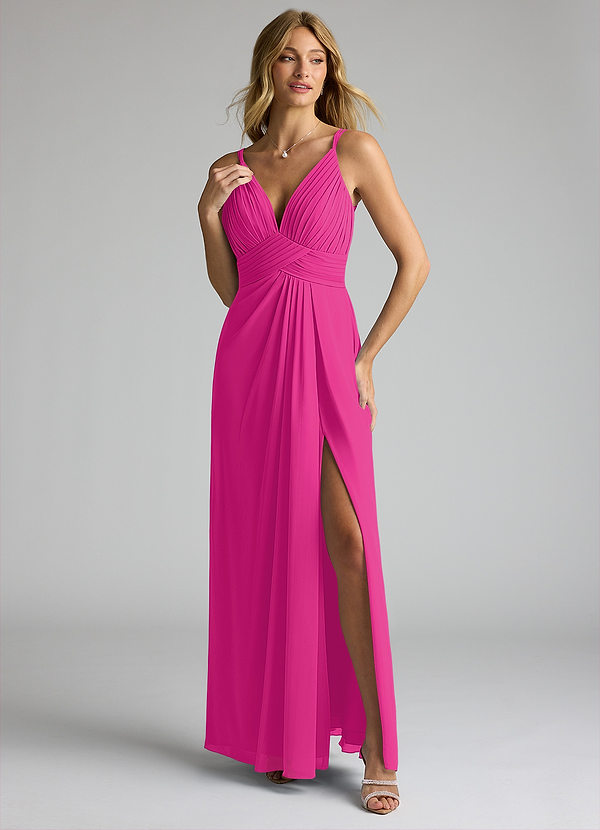 Maren Allure Hot Pink Lace Maxi Dress image1