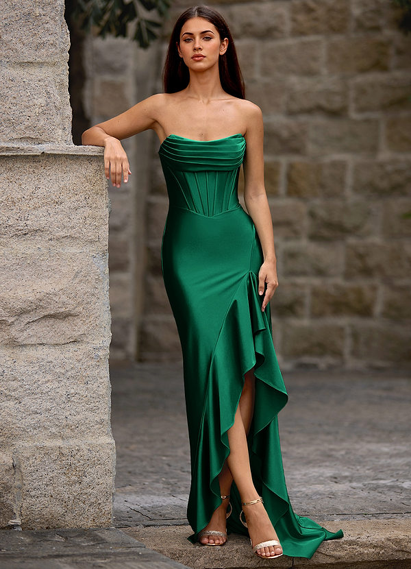 Siren Verde Vestido de fiesta de sirena image1