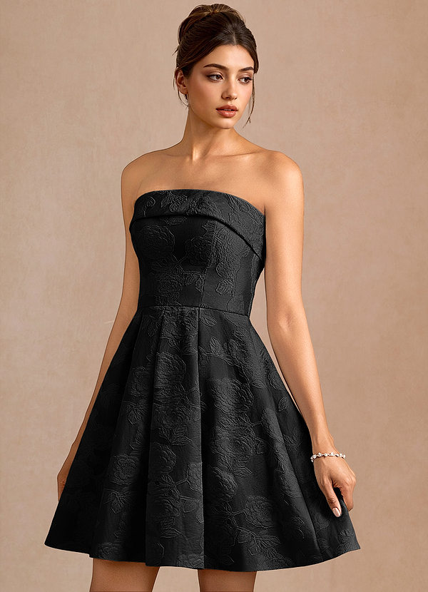 Clementine Black Mini Dress image1