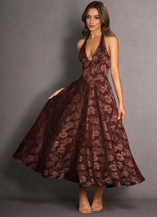 Isabeau Mocha Coco Midi Dress image1