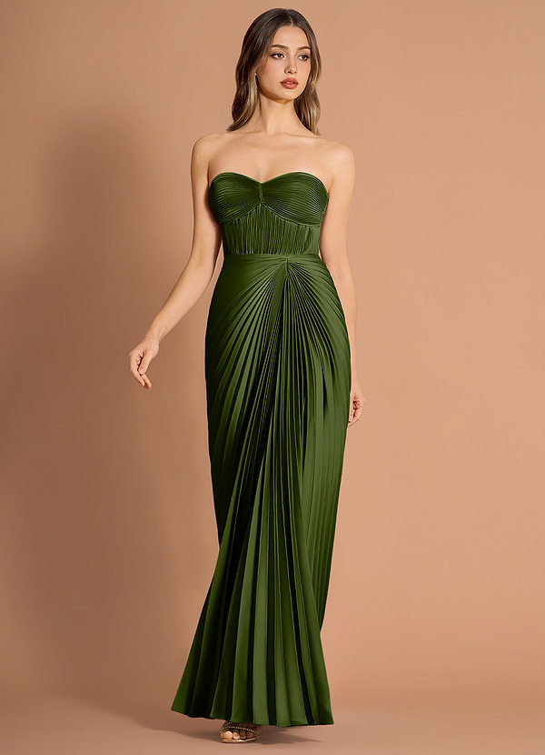 Maxi jurk Ulyssa Olijfgroen image1