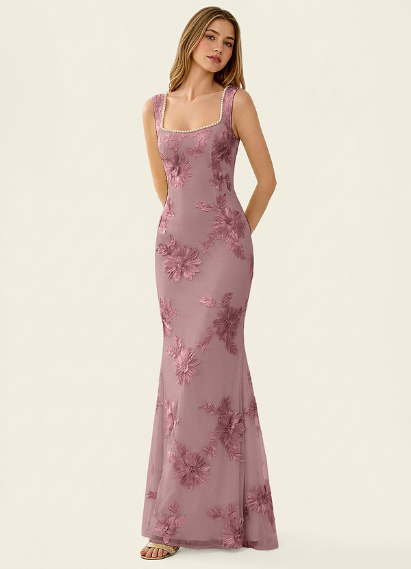Juliette Dusty Lilac Lace Beading Mermaid Dress image1