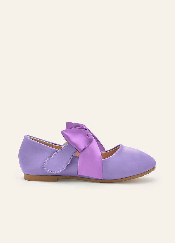 front Satin Bow Mary Jane Girls' Flat Shoes