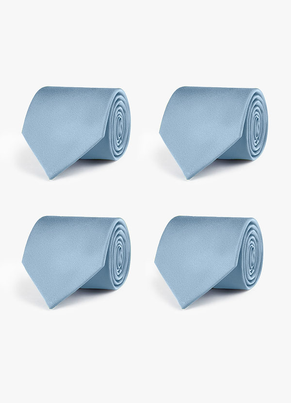 front Ensemble de 4 cravates assorties en satin extensible pour garçons d'honneur
