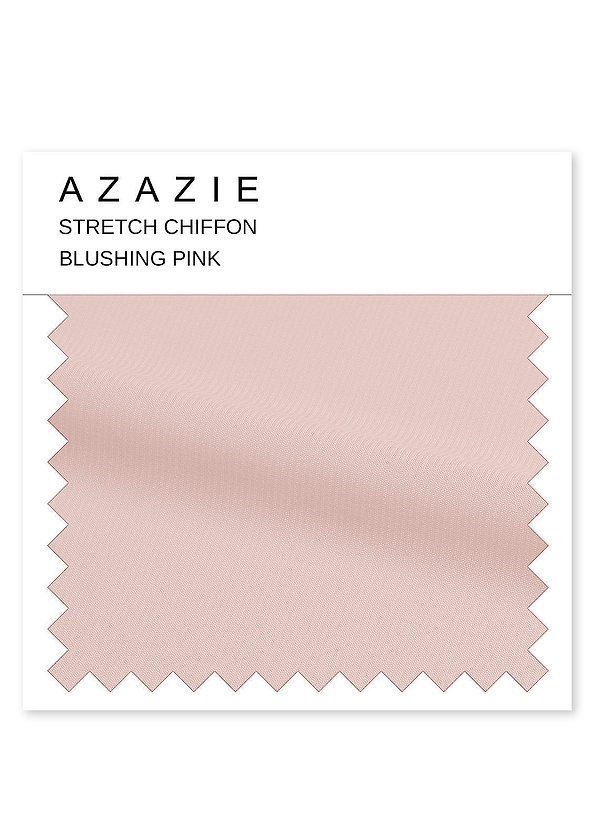 front Azazie Blushing Pink Stretch Chiffon Swatch