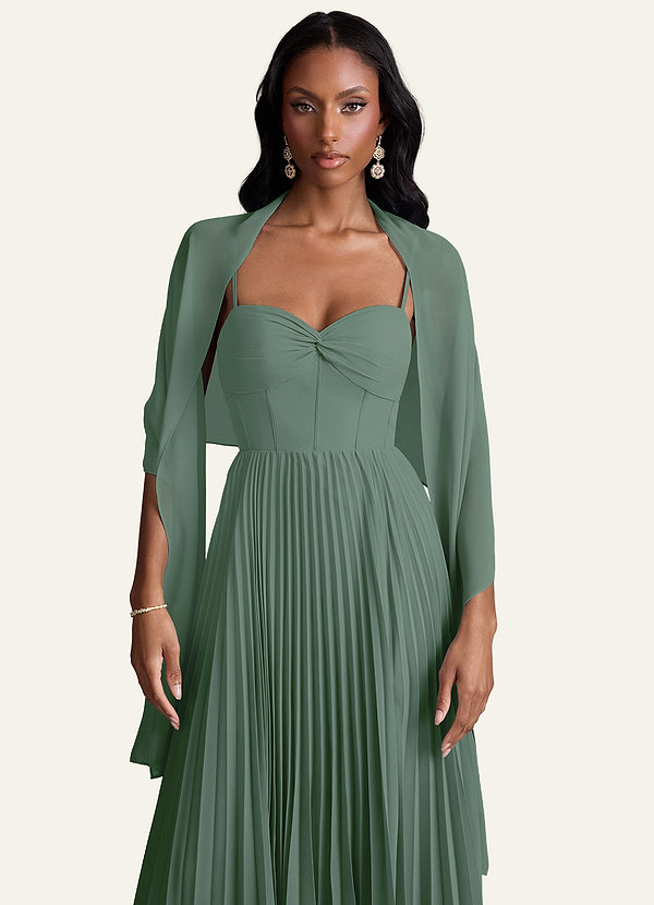 front Azazie Matching Color Ireland Chiffon Shawl