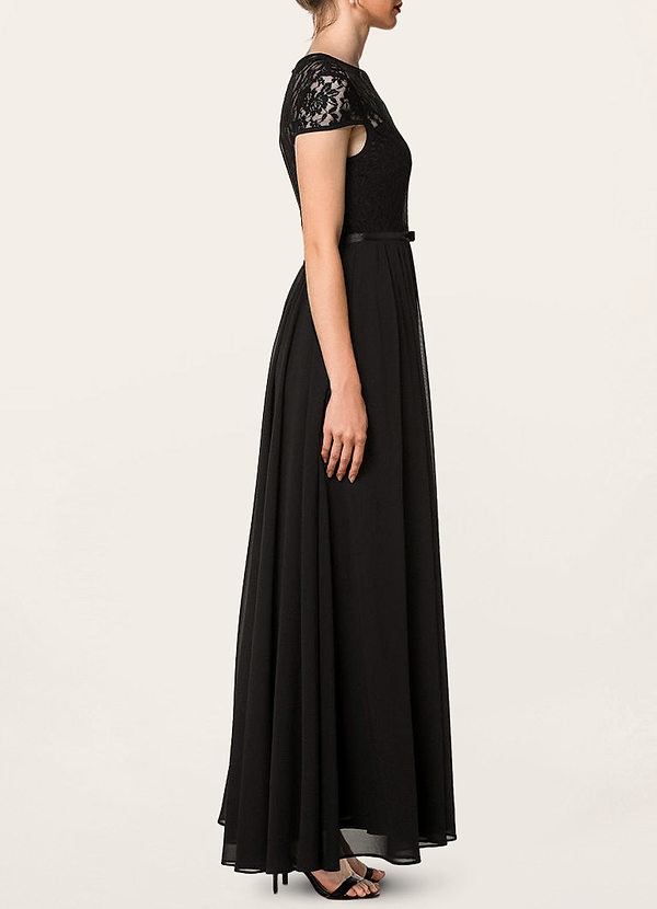 back Vraie passion Noir Robe maxi sirène en dentelle à dos en V