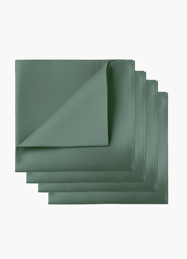 front Matte Satin Pocket Square Set – 4 Pieces