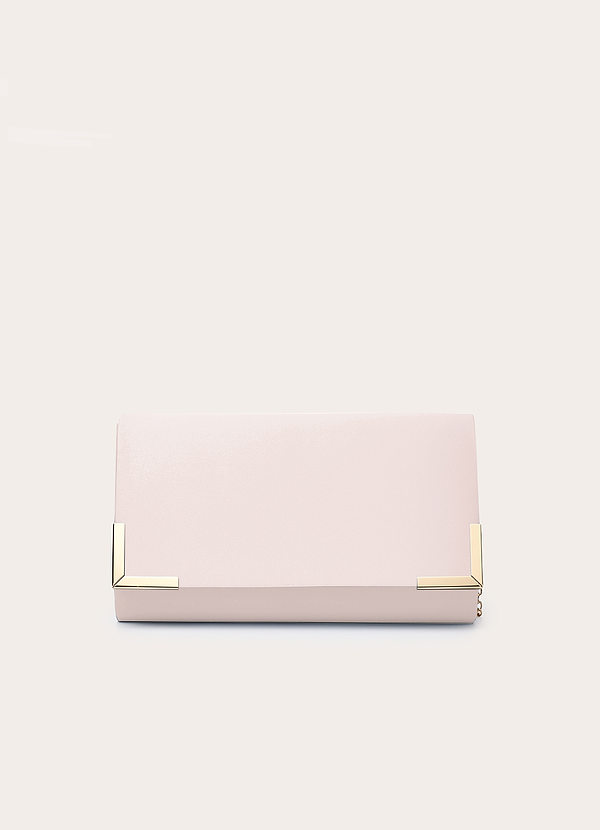 front Matching Color Matte Satin Envelope Clutch Bag