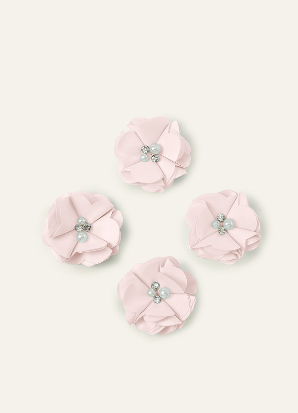 front Four-Piece Matching Color Matte Satin Hair Clip Set