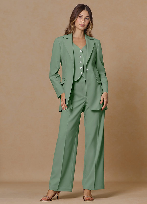 front Rowan Matcha Refined Weave Performance 2-Piece Suit