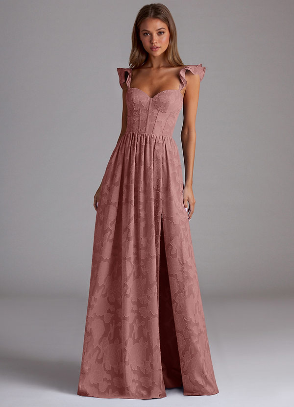 Sorina Dusty Pink A Line Prom Dress image1