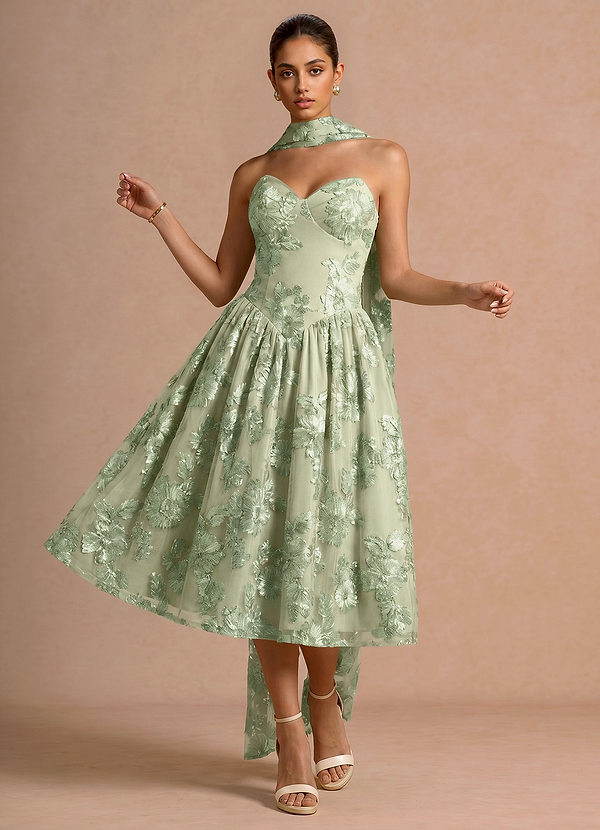 Astra Light Green Midi Dress image1