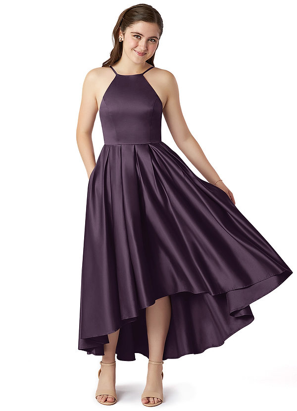 Vestidos De Dama De Honor Junior Con Escote Griego Y Largo Hasta El Suelo Azalea main image 0