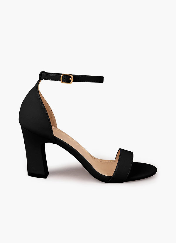 front Sandalen mit Blockabsatz und One-Riemen-Schnalle
