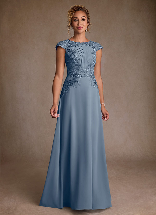 Azazie Christi Mother of the Brides Dresses Twilight A-Line Lace Chiffon Dress image1