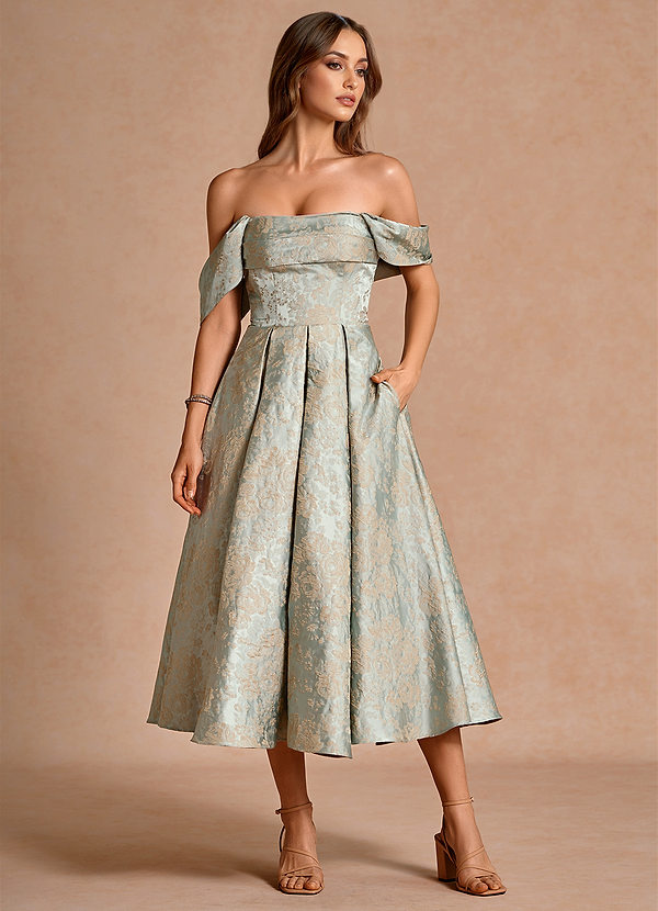 Adara Vintage Blue Midi Dress image1
