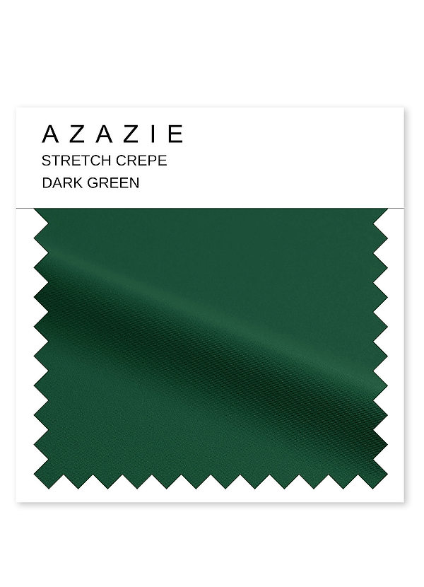 front Azazie Dark Green Stretch Crepe Swatch