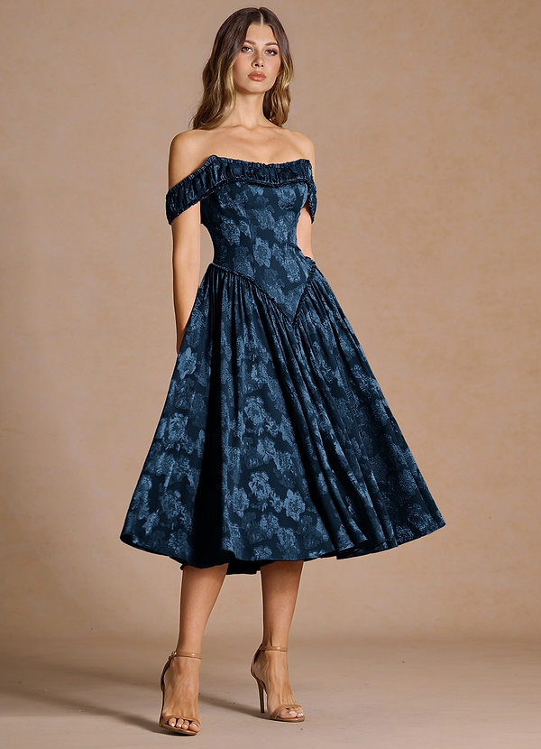 Nylah Navy Midi Dress image1
