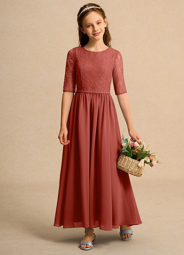 Azazie Pippin Junior Formal Klänningar för brudeflicka Klä A-Line i Spets image1