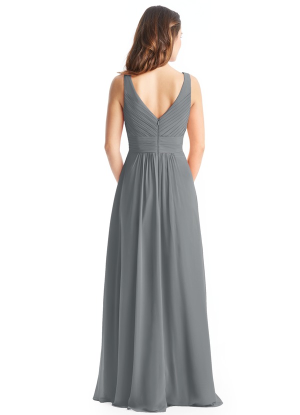 Azazie Pierrette Bridesmaid Dress - Steel Grey | Azazie