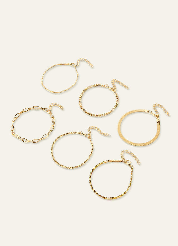 front Multi Chain 6-delad armbandsset