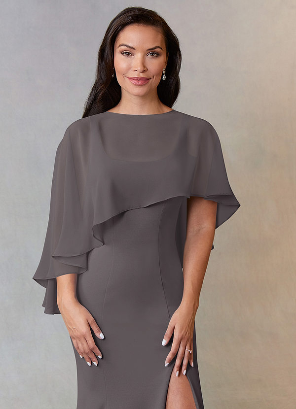 Azazie Wren Chiffon Wrap front