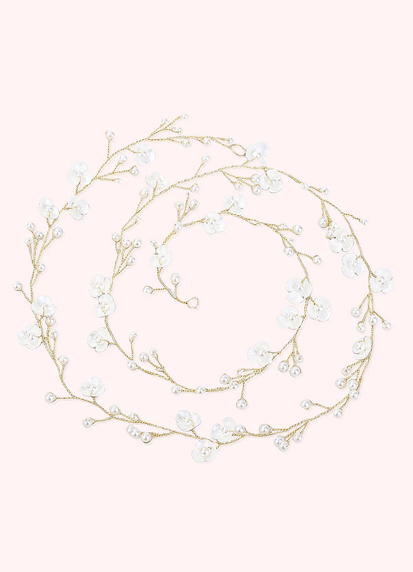 front Coiffes de vigne florales blanches