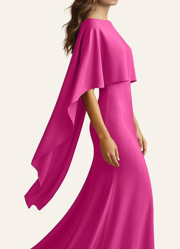 front Azazie Matching Color Stretch Satin Multiway Cape