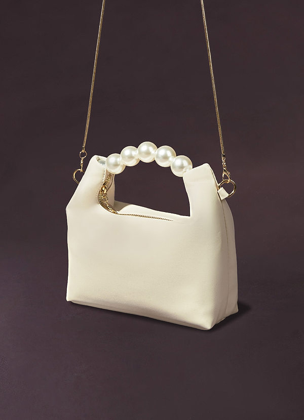 back White Pearl Handbag