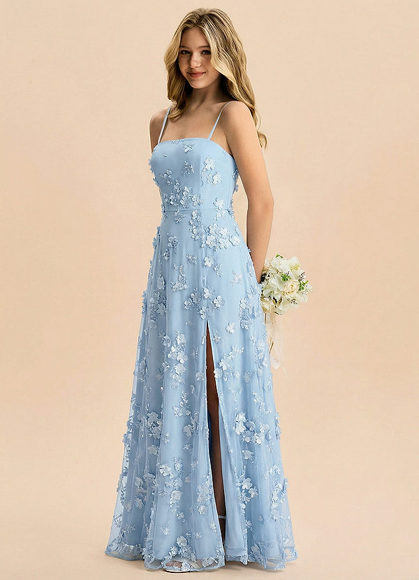 front Azazie Elina Junior Formal Dress