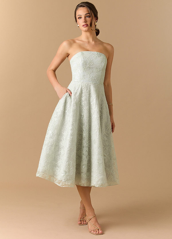 Leontina Mint Bloom Midi Dress image1
