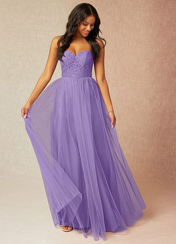 Azazie Roni Bridesmaid Dresses Tahiti A-Line Sweetheart Neckline Tulle Convertible Dress image1