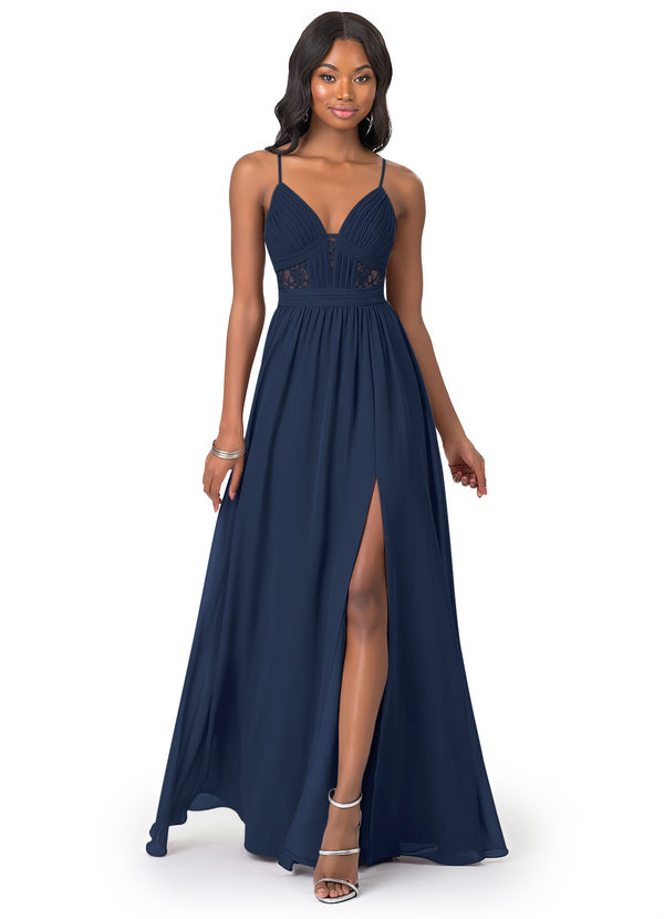 Dark Navy Azazie Elsy Bridesmaid Dresses | Azazie