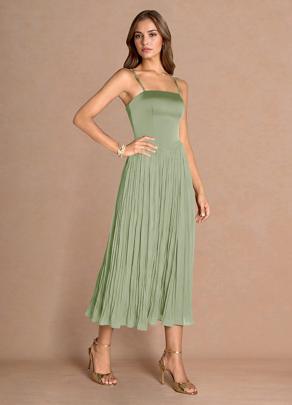 Lorie Light Green Midi Dress image1