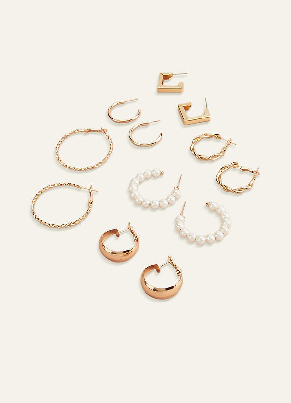 front Mångsidiga örhängen set om 6