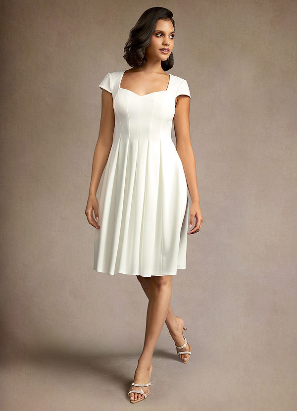 Klea White Sweetheart Midi Dress image1