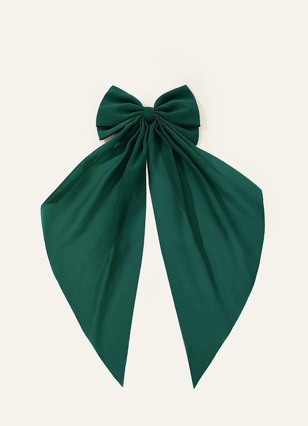 front Matching Color Chiffon Bow Hair Clip