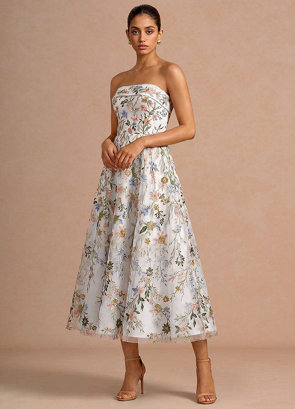 Evangeline White Midi Dress image1