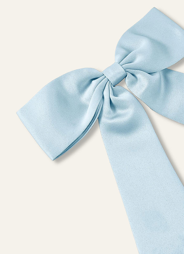 front Matching Color Satin Bow Hair Clip